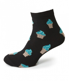 21124 Жіночі шкарпетки з принтом чорний