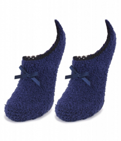 Marilyn COOZY N59 низькі махрові шкарпетки з бантиком синій