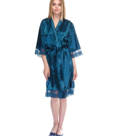 атласный халат Serenade 2121 морская волна