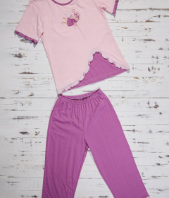 Regina R 684 Пижама женская футболка/капри розовый