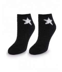 Marilyn COOZY R45 Махрові шкарпетки з зірками чорний