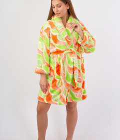 Vienetta Secret Fullese Женский халат салатовый/оранжевый