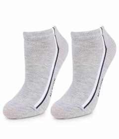 Marilyn FORTE 52 Женские носки с двойной полоской меланжевый/белый/черный