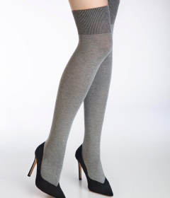 Marilyn ZAZU 899 COTTON гольфы выше колена (заколенки) меланжевый