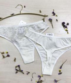 Oro Virginia трусы стринги женские 1шт молочный