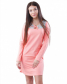 NL 048 Ночная рубашка с длинным рукавом персиковый