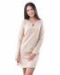 NL 047 Ночная рубашка с длинным рукавом бежевый