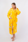 Vienetta Secret VS 033 Женский халат с капюшоном желтый/принт