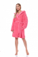 Теплый женский халат L&L 9131 LV ярко-розовый
