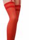 Passion ST002 чулки под пояс красные