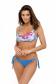 Marko M 521 KIMBERLY Купальник с пуш ап голубой/цветы (surf)