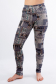 LL 030 лосины с орнаментом серый/синий