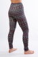 LL 030 теплые лосины с орнаментом серый/красный
