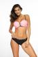 Marko M 623 LYNDA Купальник пуш ап розовый/черный