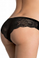 Julimex TANGA Трусы бразилиана с кружевной спинкой черный
