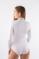 BB 143 Женский боди с ажурной вставкой белый