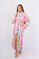 Vienetta Secret VS 031 Домашний теплый халат розовый/принт