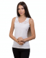 ML 063 Хлопковая майка с кружевной вставкой белый