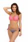 Купальник с завязками по бокам Marko M 540 PENNY розовый/черный