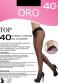 Oro Top 40 den колготки с низкой талией черный