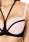 Kinga DOTS I PU 650 Бюстгальтер черный/розовый/горошек