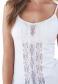 ML 057 Бельевая майка с кружевом белый