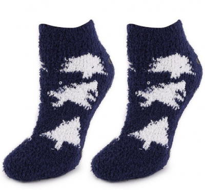Marilyn COOZY R48 Махровые носки с елками синий