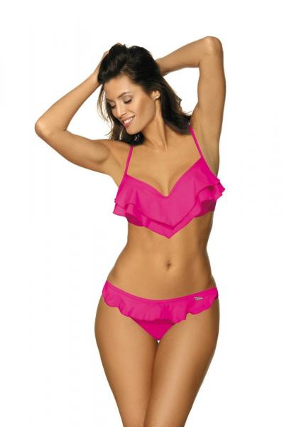 Marko M 469 MATYLDA Купальник с рюшами на бюстгальтере ярко-розовый (rosa shocking)