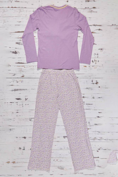 Vienetta Secret V 4167 Хлопковая пижама кофта и штаны сиреневый