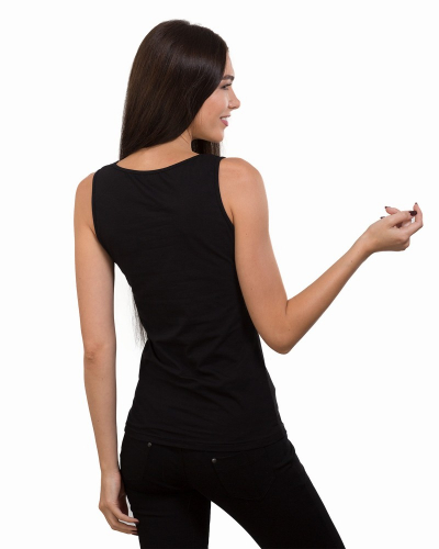 ML 060 Майка с кружевным вырезом черный