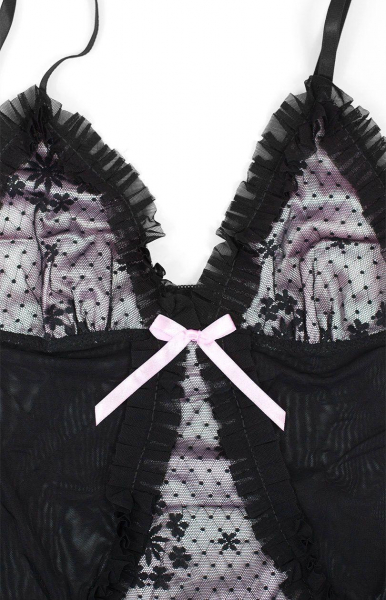 Livia Corsetti HALLA красивый короткий пеньюар черный