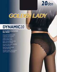 Golden Lady DYNAMIC 20 Колготки жіночі класичні з ажурними трусами