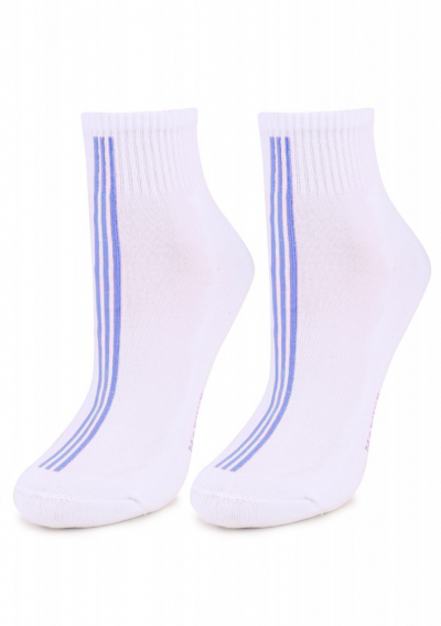 Marilyn FORTE 57 хлопковые носки с махровой стопой белый/синий