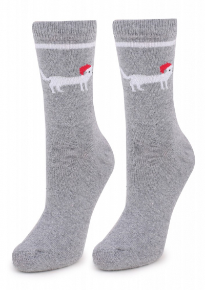 Marilyn ANGORA N31 Теплые носки с шерстью серый