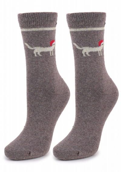 Marilyn ANGORA N31 Теплые носки с шерстью коричневый