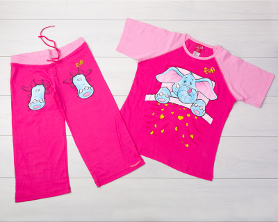 Vienetta Secret VS 03 Пижама футболка и бриджи малиновый/розовый