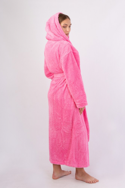 Vienetta Secret VS 033 Женский халат с капюшоном ярко-розовый