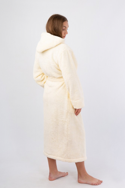 Vienetta Secret VS 033 Женский халат с капюшоном молочный