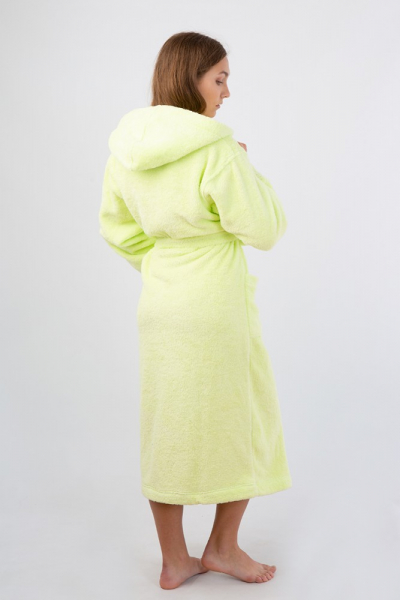 Vienetta Secret VS 033 Женский халат с капюшоном салатовый
