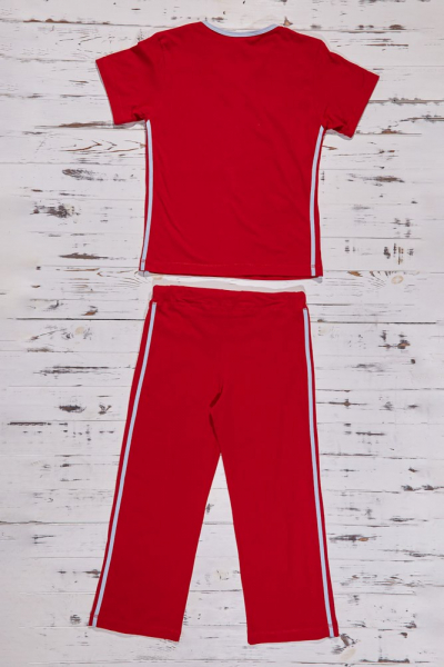 Muzzy M 03 Пижама из хлопка футболка/капри красный