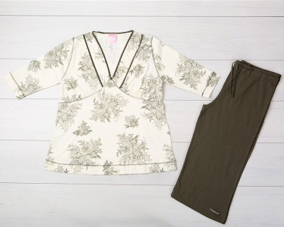 Vienetta Secret VS 05 Пижама для беременных молочный/хаки