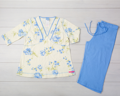 Vienetta Secret VS 05 Пижама для беременных молочный/голубой