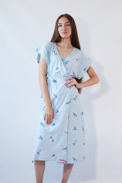 Vienetta Secret VS 045 Комплект халат и сорочка голубой