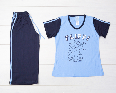 Vienetta Secret VS 01 Пижама футболка и бриджи голубой