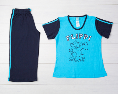 Vienetta Secret VS 01 Пижама футболка и бриджи голубой