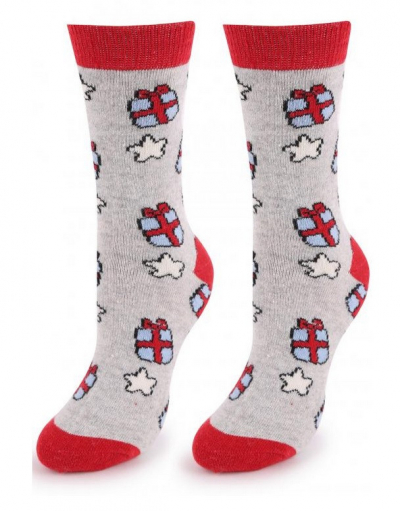 Marilyn ANGORA R28 Ангоровые женские носки серый