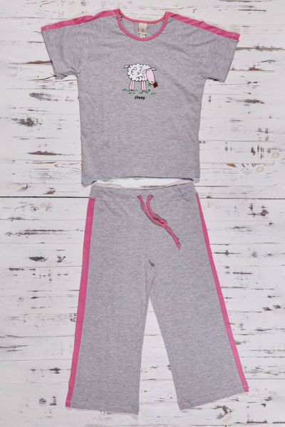 Muzzy M 04 Пижама футболка/капри серый