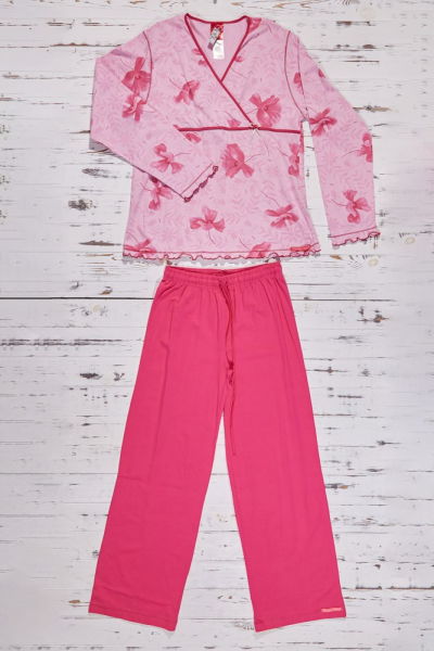 Vienetta Secret VS 71 Пижама с штанами (хлопок) розовый/малиновый