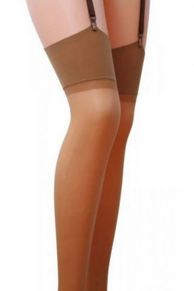 Passion ST001 чулки под пояс бежевый