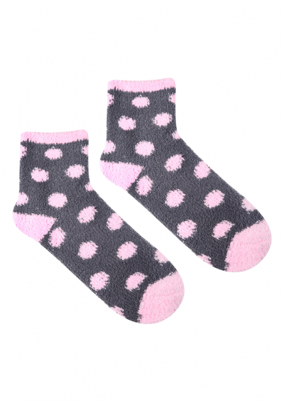 Marilyn COOZY L51 Махровые женские носки темно-серый/розовый